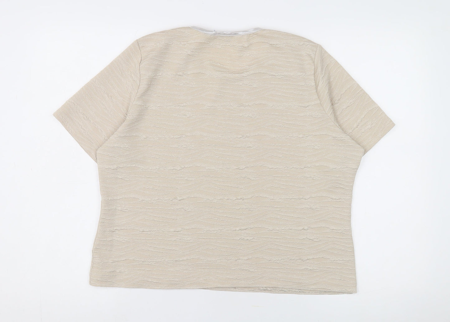 Honor Millburn Beige Women's T-Shirt, Size L, Casual Wear