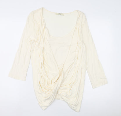Oasis Women's Ivory Wrap Blouse M