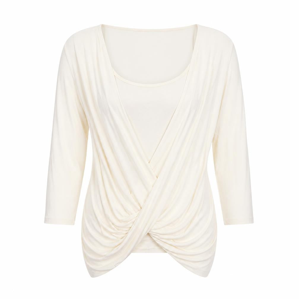 Oasis Women's Ivory Wrap Blouse M