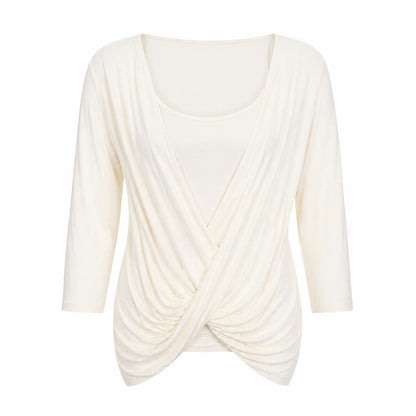 Oasis Women's Ivory Wrap Blouse M