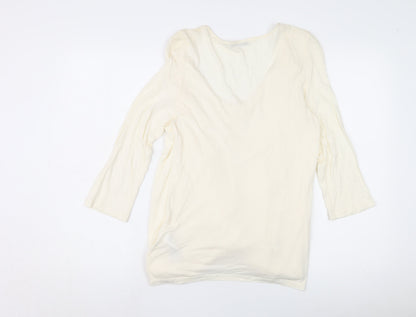 Oasis Women's Ivory Wrap Blouse M