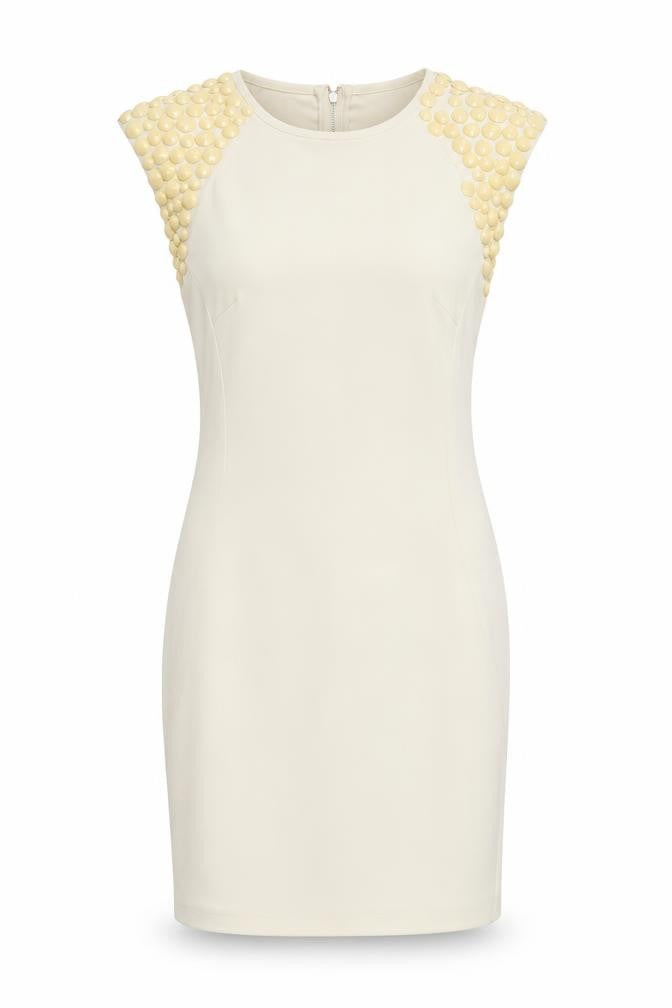 Ted Baker Women's Ivory Sheath Dress Size 8 Party