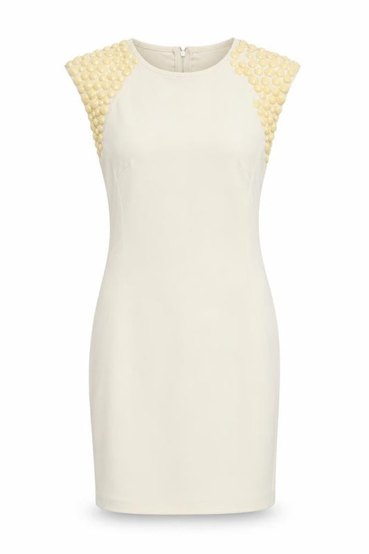 Ted Baker Women's Ivory Sheath Dress Size 8 Party
