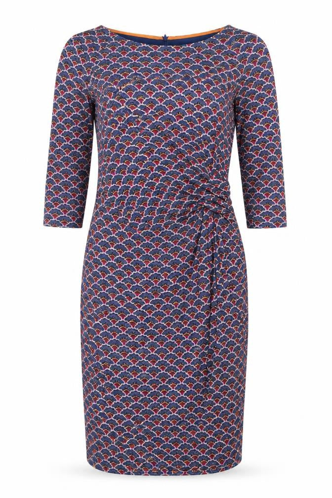 Boden Women's Blue Geometric Sheath Dress, Size 12
