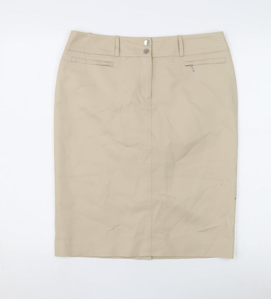 Planet Women's Beige Pencil Skirt Size 10 Formal Elegant
