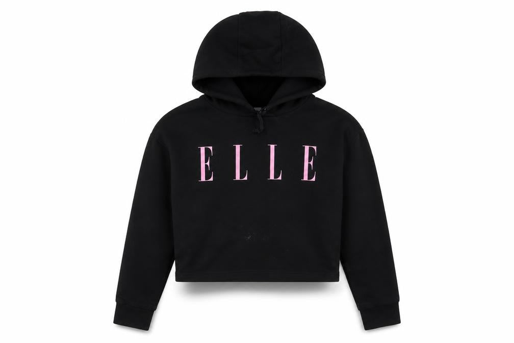 Elle Girls Black Hoodie Long Sleeve Casual Size 10-11