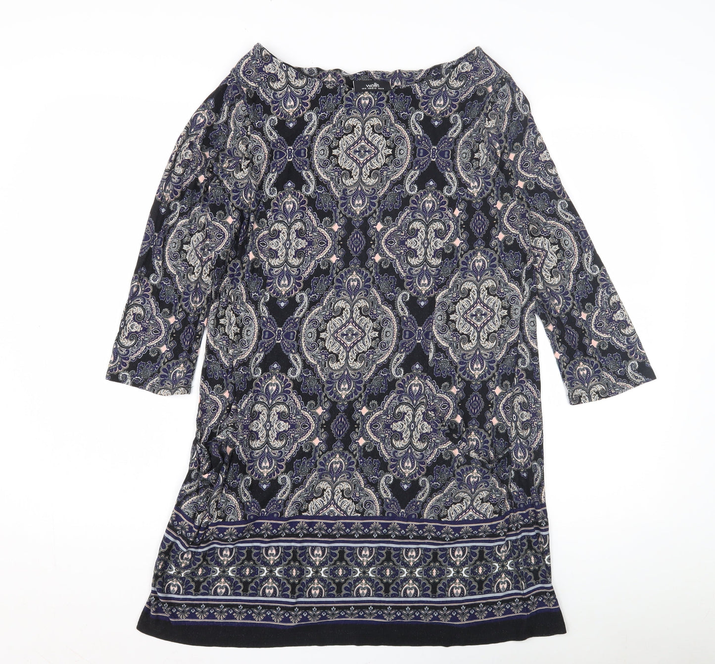 Wallis Womens Paisley Dress, Multicolour, M, Casual Wear