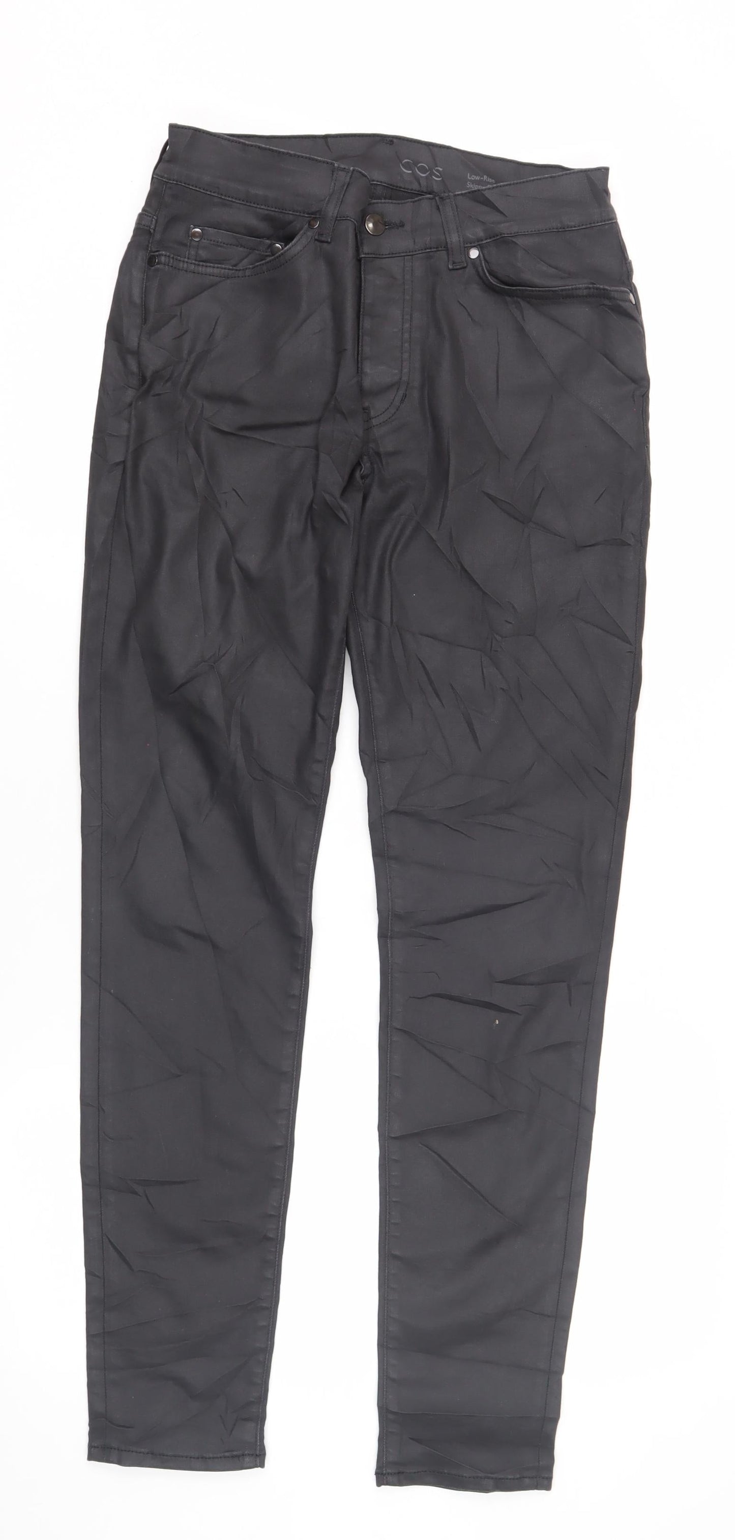 COS Men's Black Slim Fit Trousers Size 32