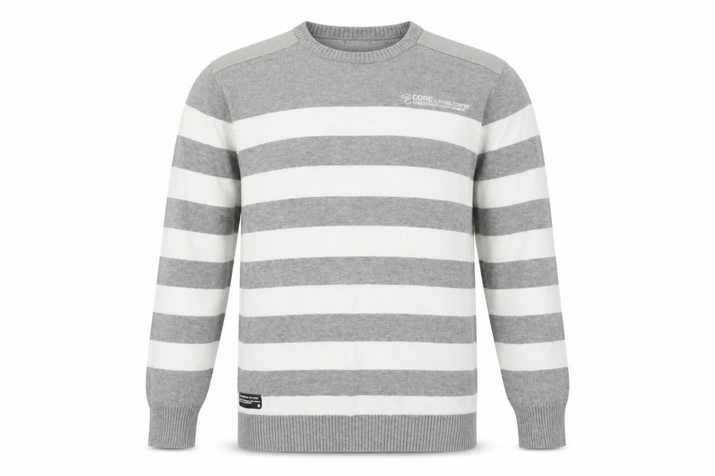 Jack & Jones Men's Grey Stripe Pullover in Size L