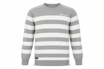 Jack & Jones Men's Grey Stripe Pullover in Size L