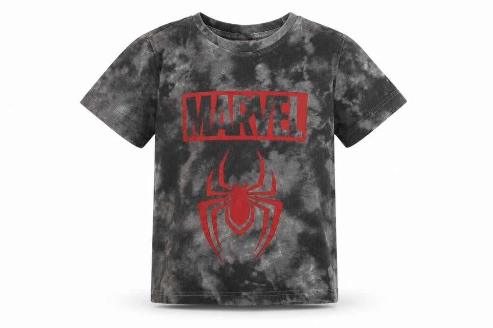 Marvel Spider-Man Boys Grey Tie-Dye T-Shirt 7-8 Years