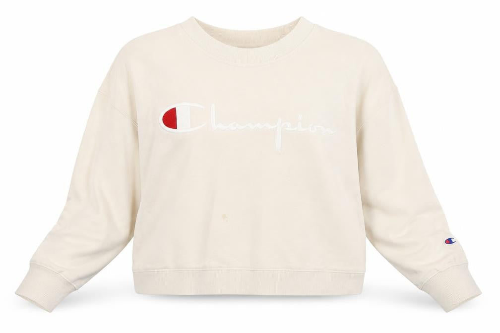 Champion Women’s Beige Pullover Sweatshirt XS Logo
