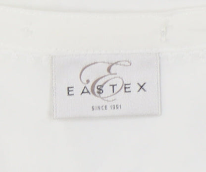 Eastex Women's White Short Sleeve Blouse Size 14