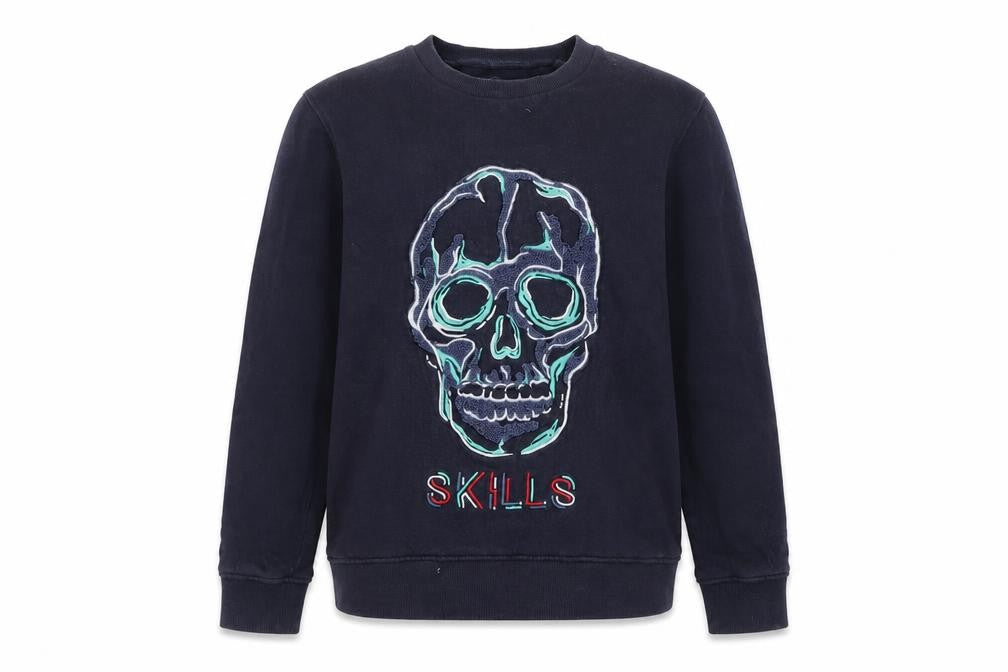 Next Boys Blue Skull Sweatshirt - Pullover, 10 Years