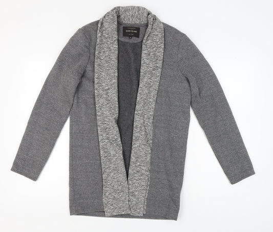 River Island Women's Grey Open Front Cardigan XS Long Sleeve