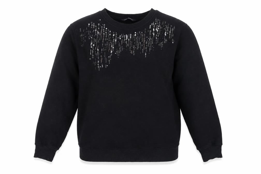 Marks & Spencer Women's Black Sequin Sweatshirt Size 14