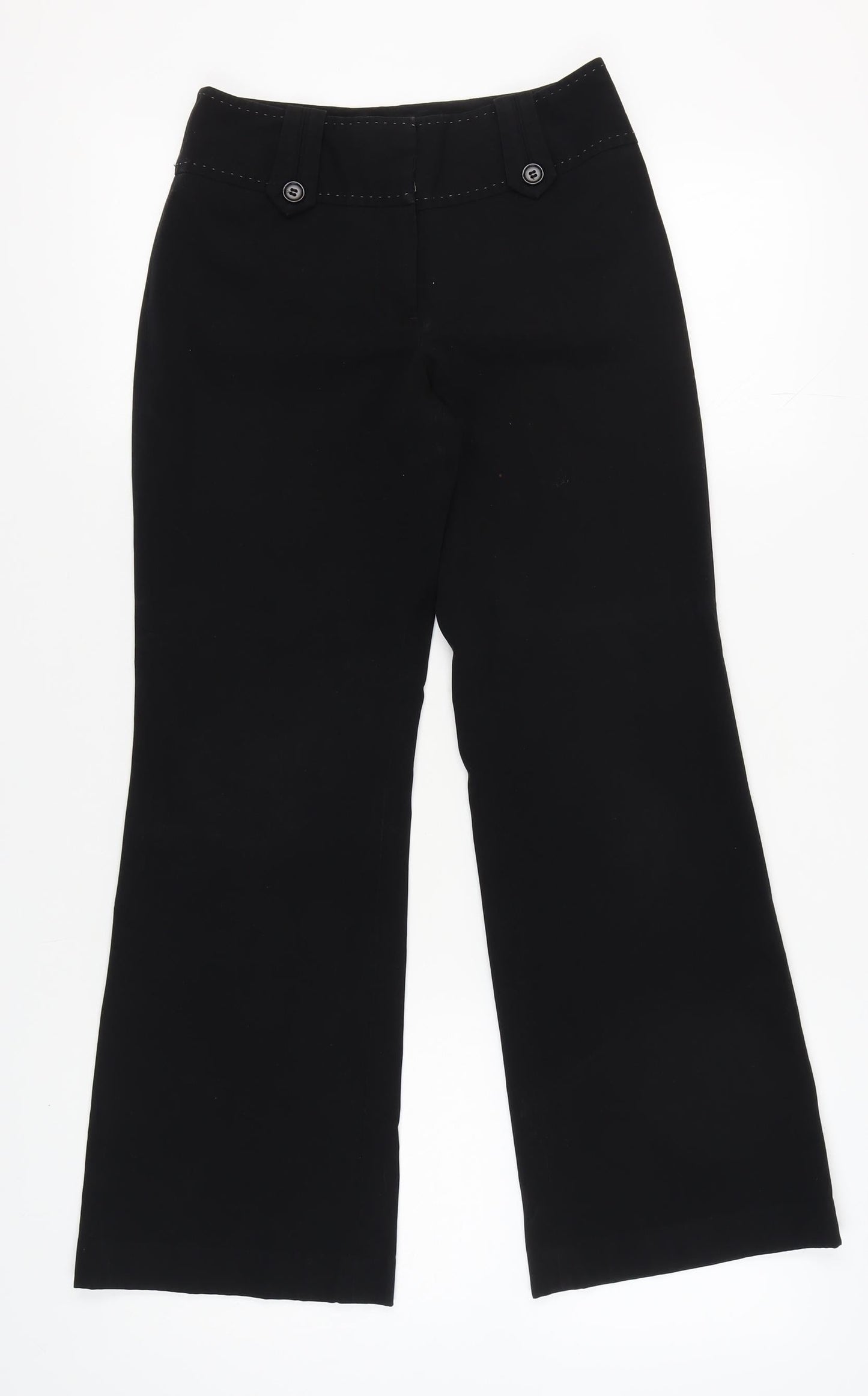 Next Women's Black Straight Trousers Size 6
