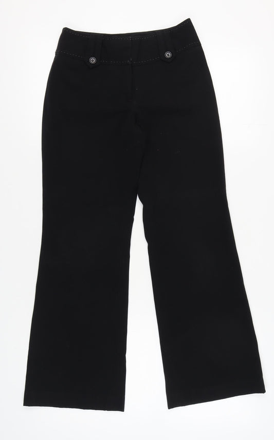 Next Women's Black Straight Trousers Size 6