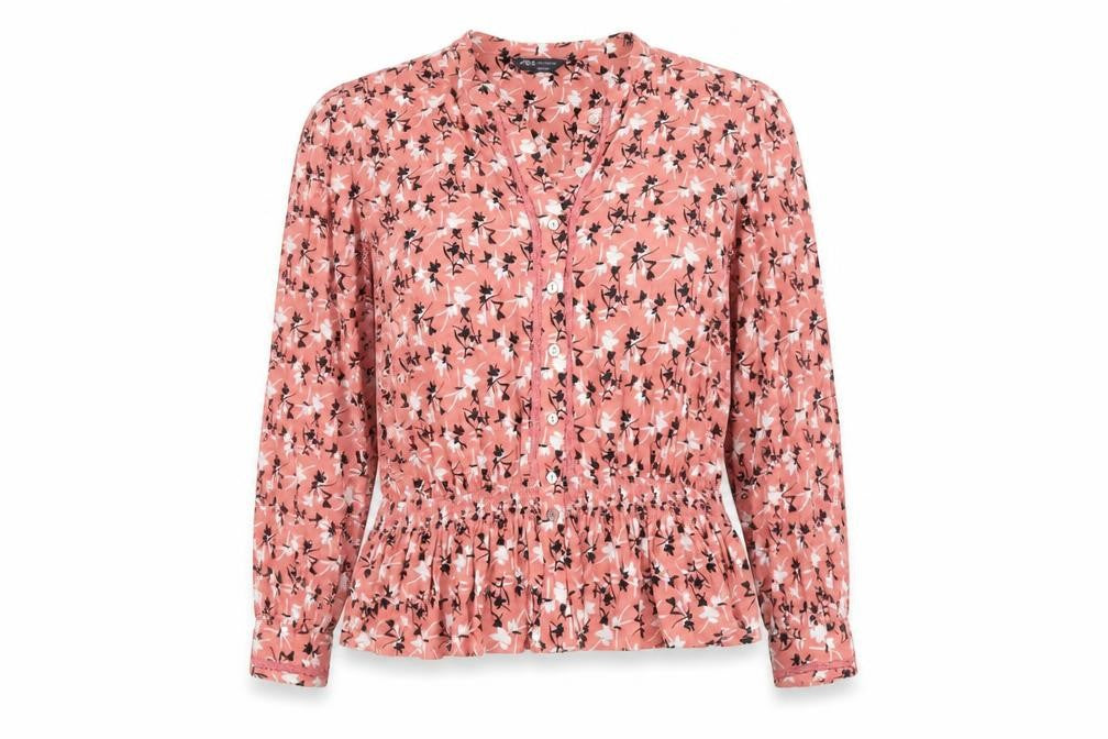 Marks & Spencer Women's Pink Floral Blouse Size 18
