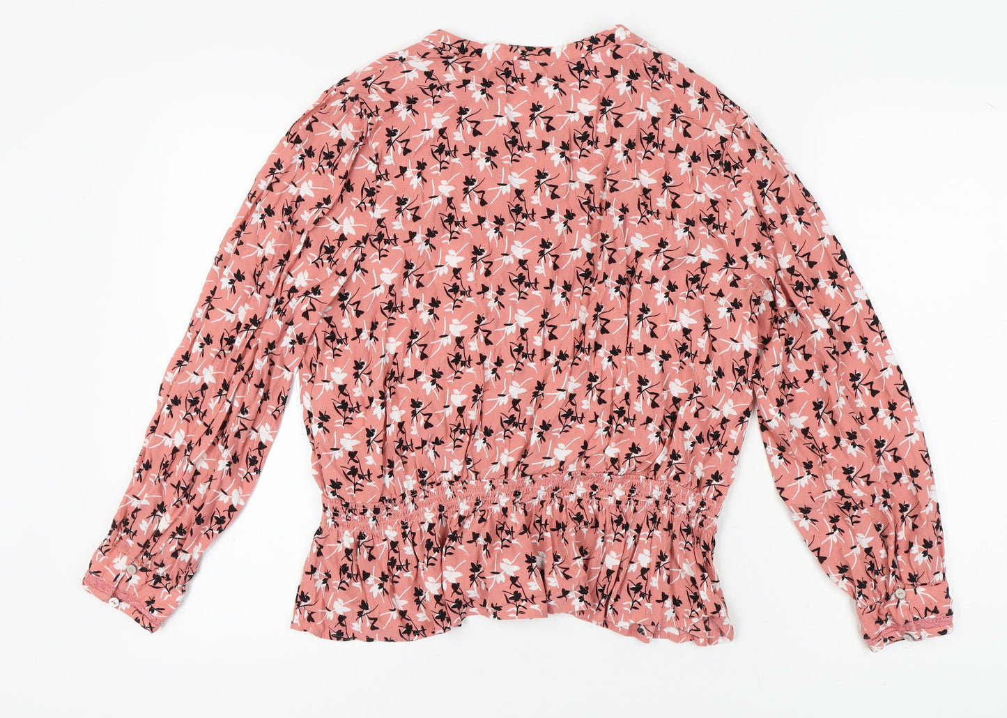 Marks and Spencer Women's Pink Floral Blouse Size 18