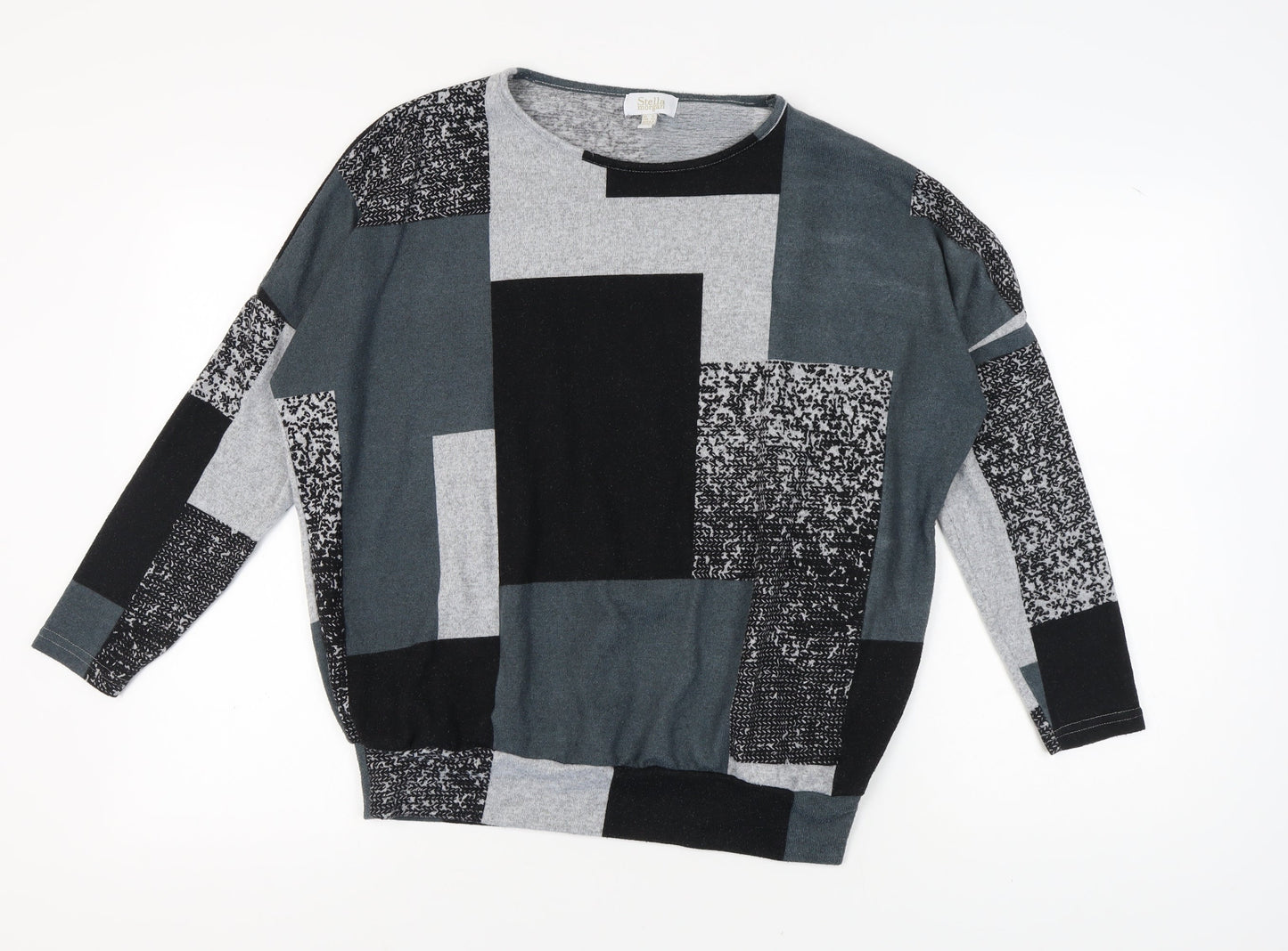 Stella Morgan Women's Grey Geometric T-Shirt, Size L
