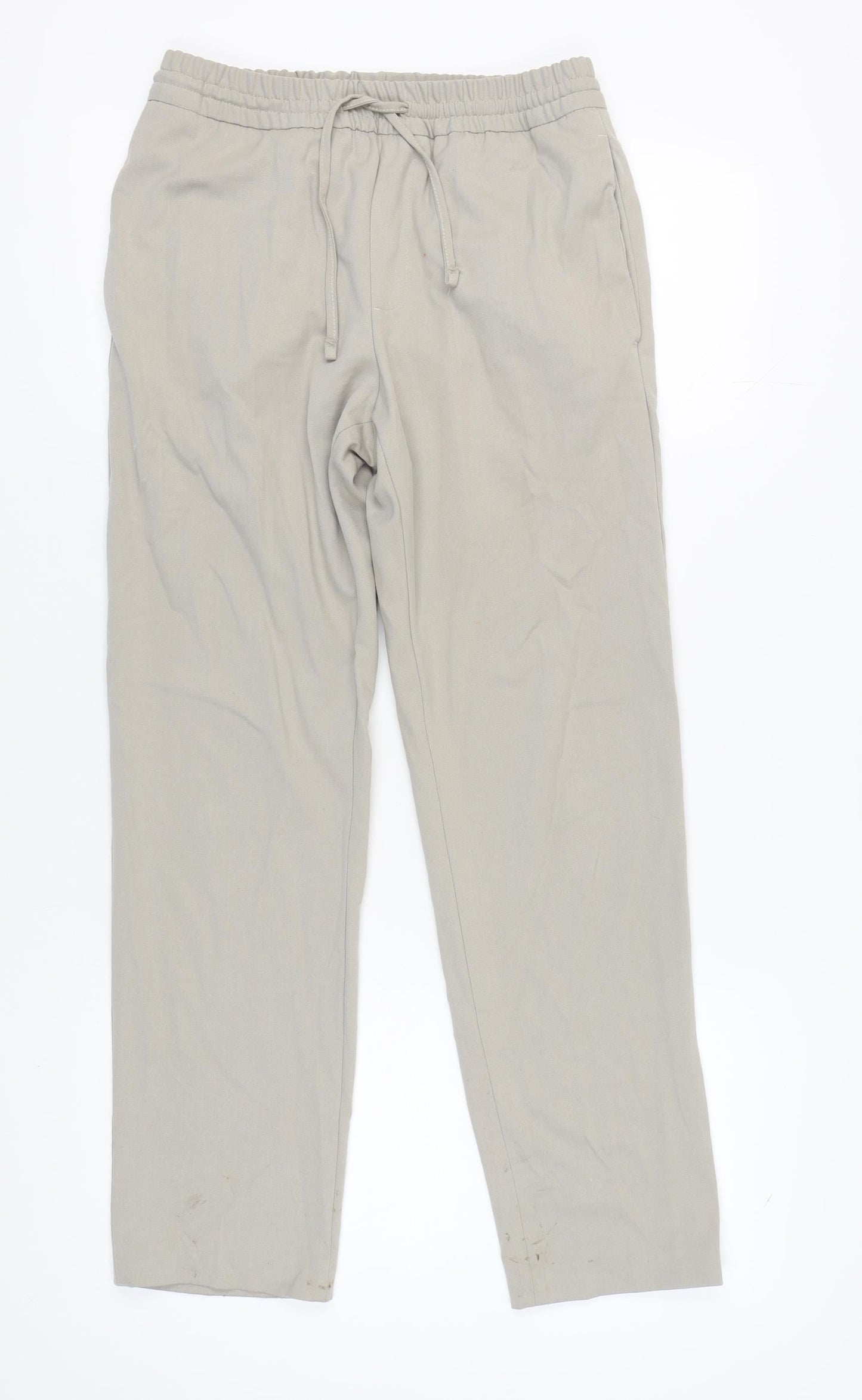 Zara Women's Beige Jogger Trousers S Casual