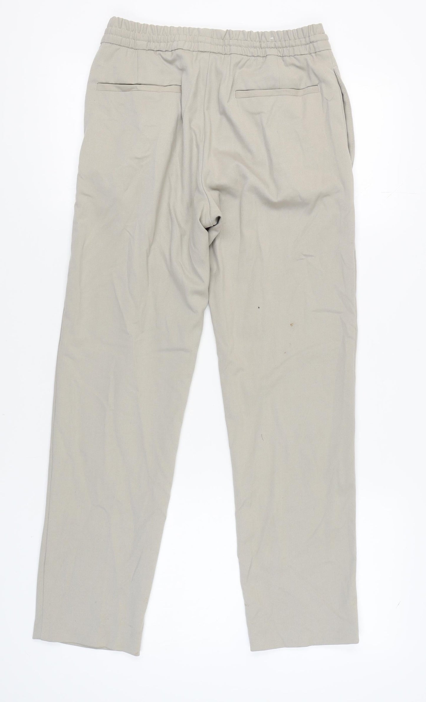 Zara Women's Beige Jogger Trousers S Casual