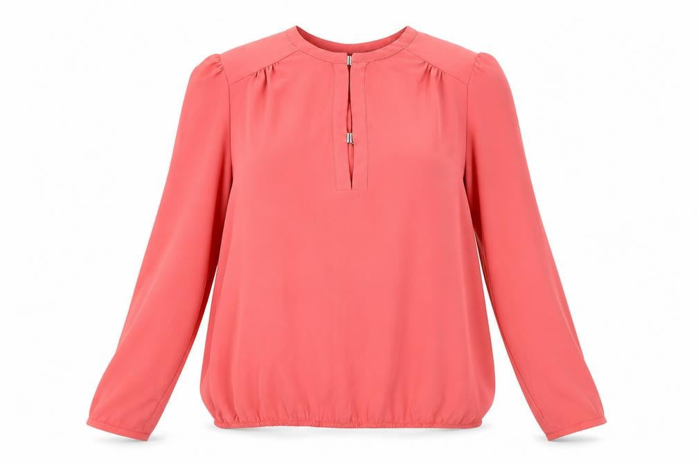 Zara Basic Women's Red Blouse, S, Long Sleeve, Casual