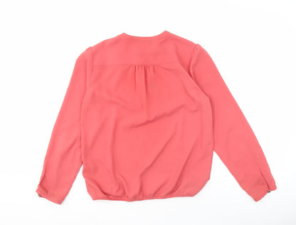 Zara Basic Women's Red Blouse, S, Long Sleeve, Casual