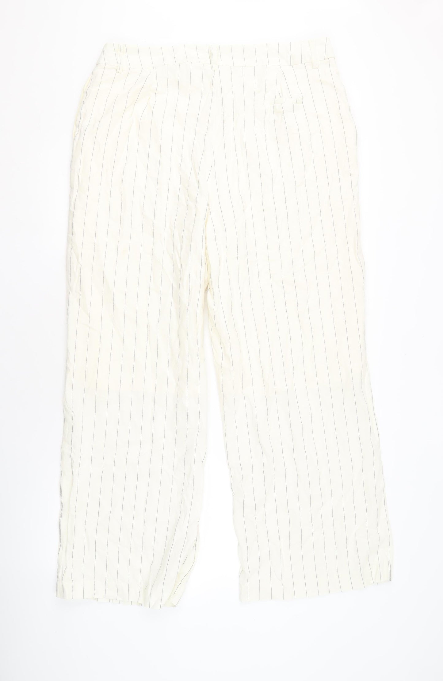 ET VOUS Women’s Striped Ivory Trousers Size 16