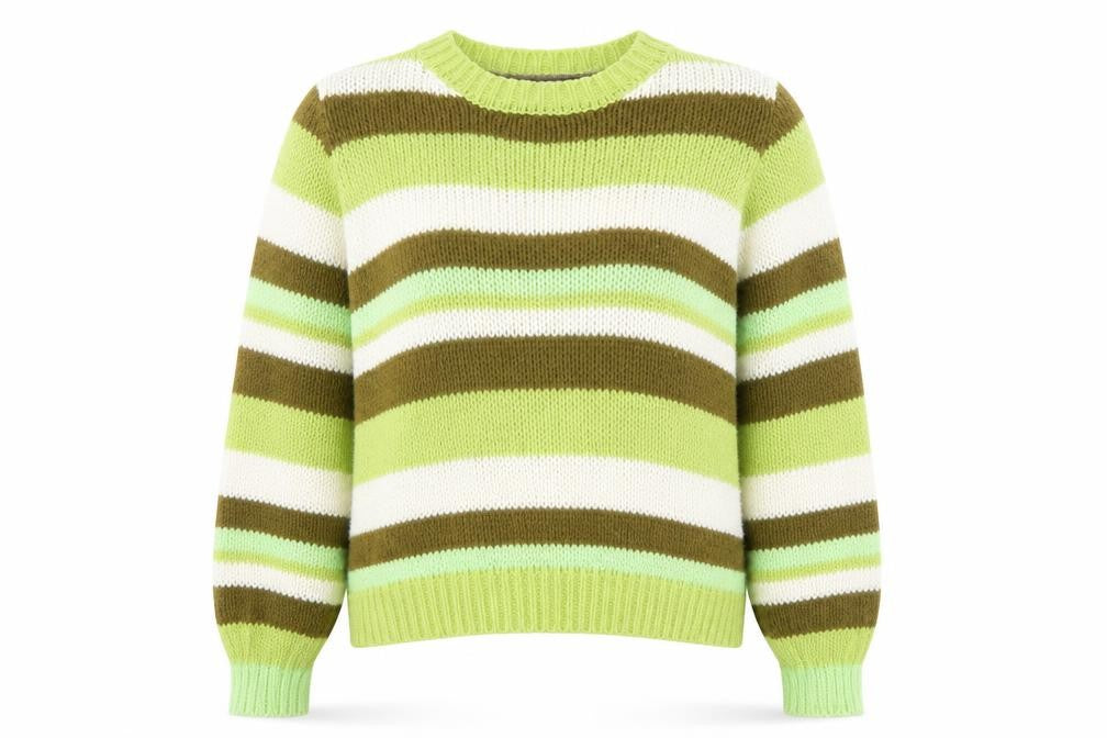 fire & glory Women's Multicoloured Striped Pullover Jumper - S