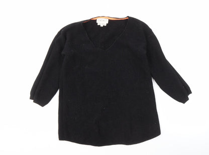 Next Women's Black V-Neck Pullover Jumper Size 8