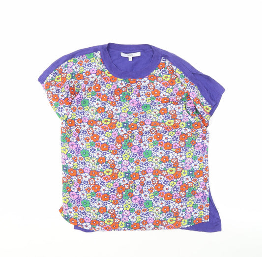 Next Women's Purple Floral Top XS