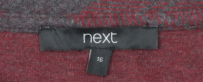 Preloved Next Women's Multicoloured Check Knit Top Size 16 - Detail
