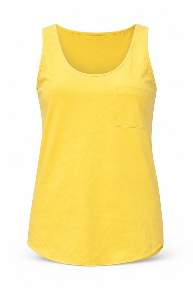 River Island Women's Yellow Tank Top Size 10 Casual