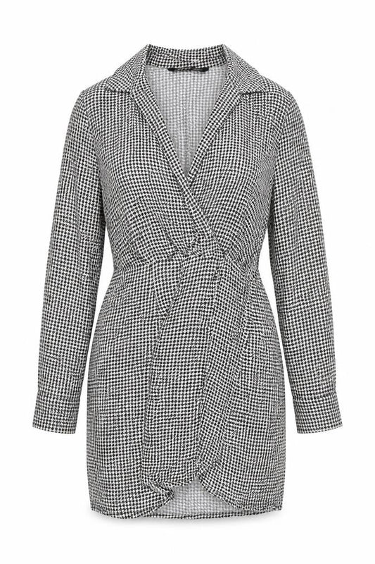 Zara Women Multicoloured Houndstooth Dress Size 14