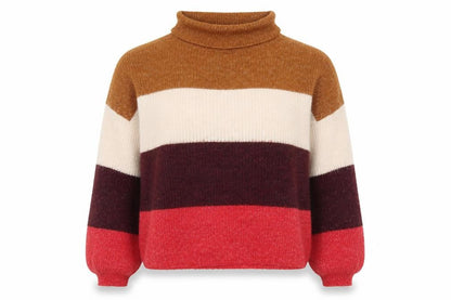Y.A.S Women's Multicoloured Striped Pullover Jumper XL