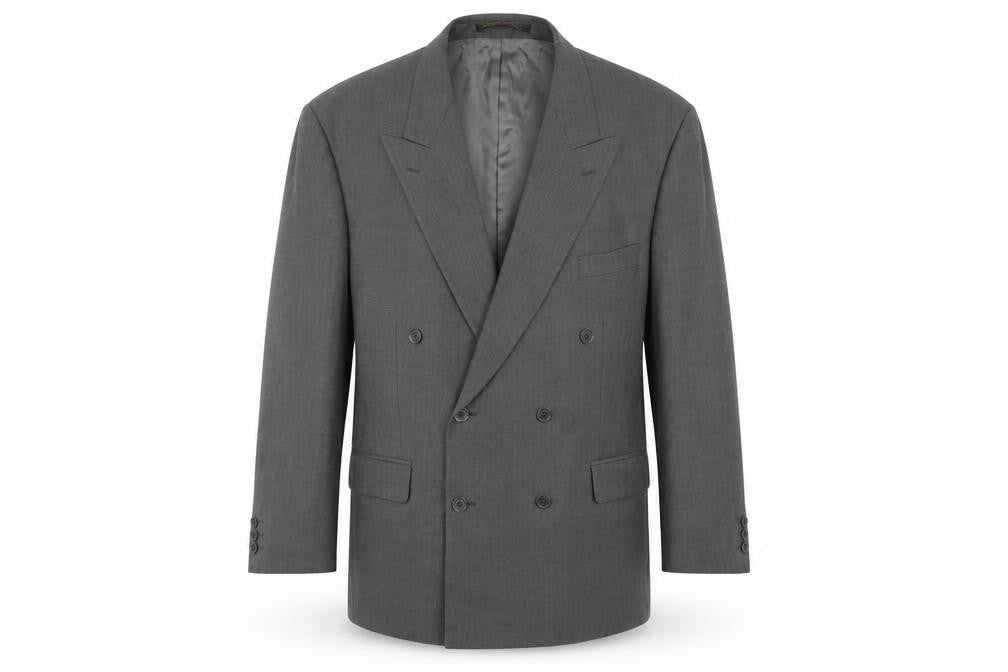 Marks & Spencer Men's Grey Double-Breasted Blazer 46S