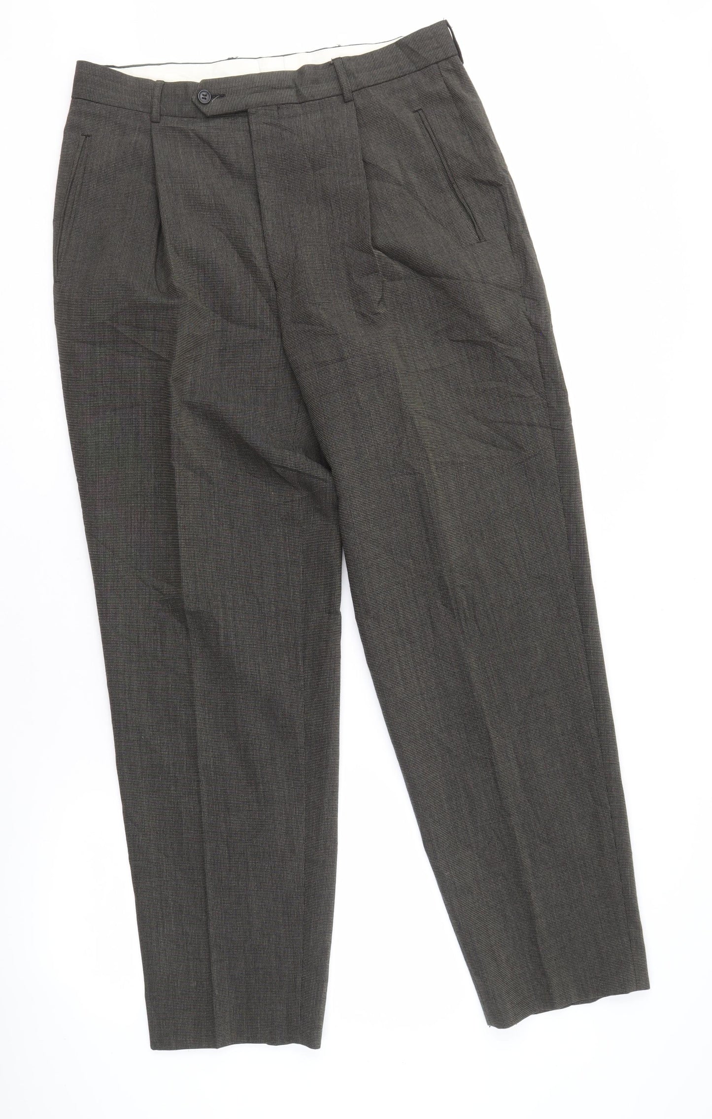 Charly O'Brian Men's Grey Dress Pants, Size 34, Business Wear