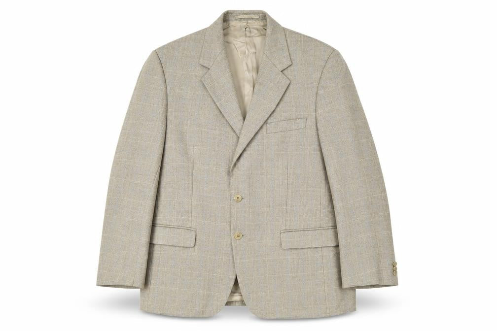 Brook Taverner Men's Beige Wool Blazer 38 Regular Fit