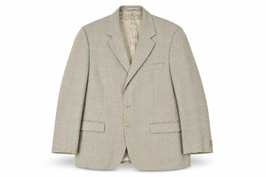 Brook Taverner Men's Beige Wool Blazer 38 Regular Fit