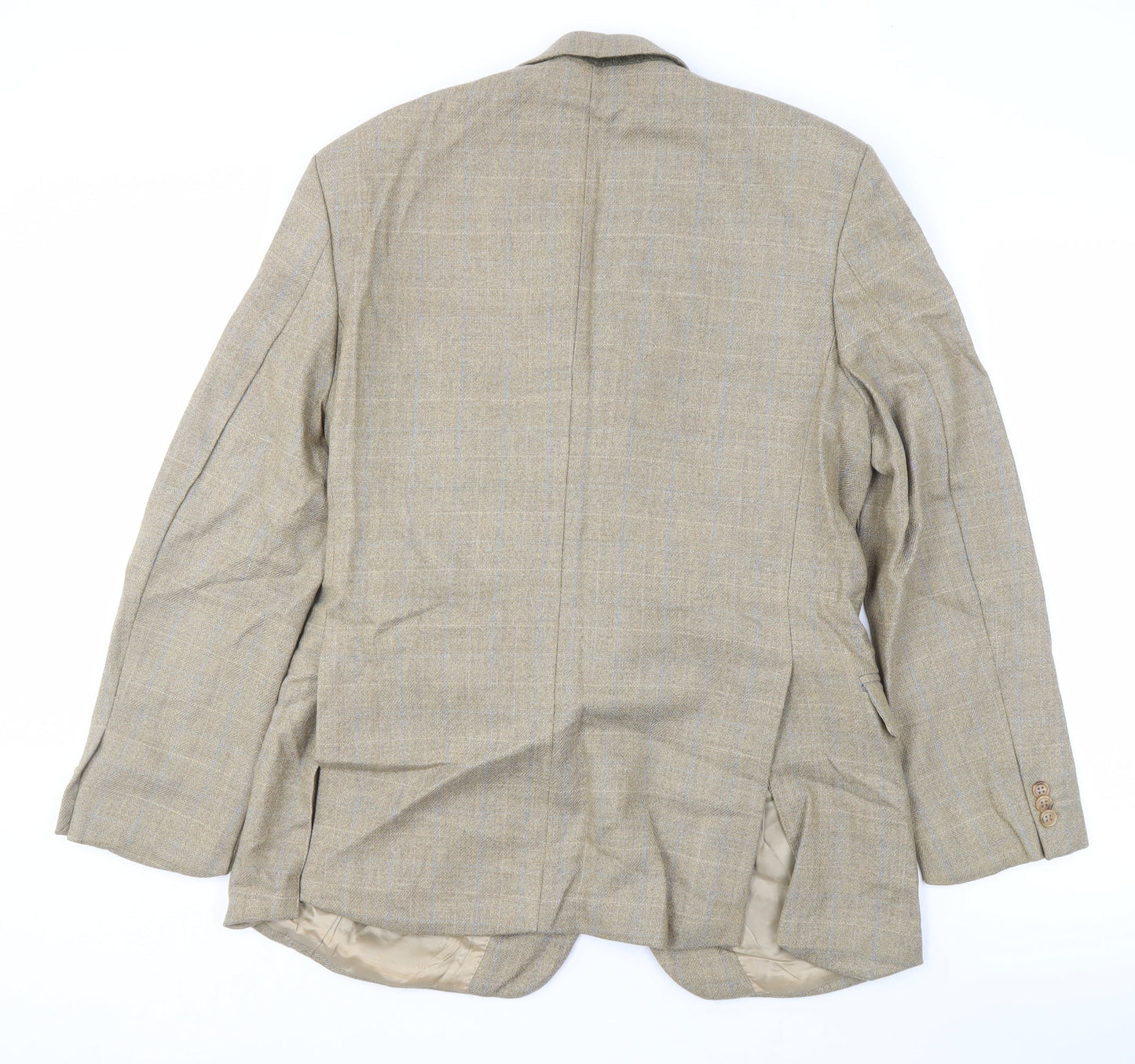 Brook Taverner Men's Beige Wool Blazer 38 Regular Fit