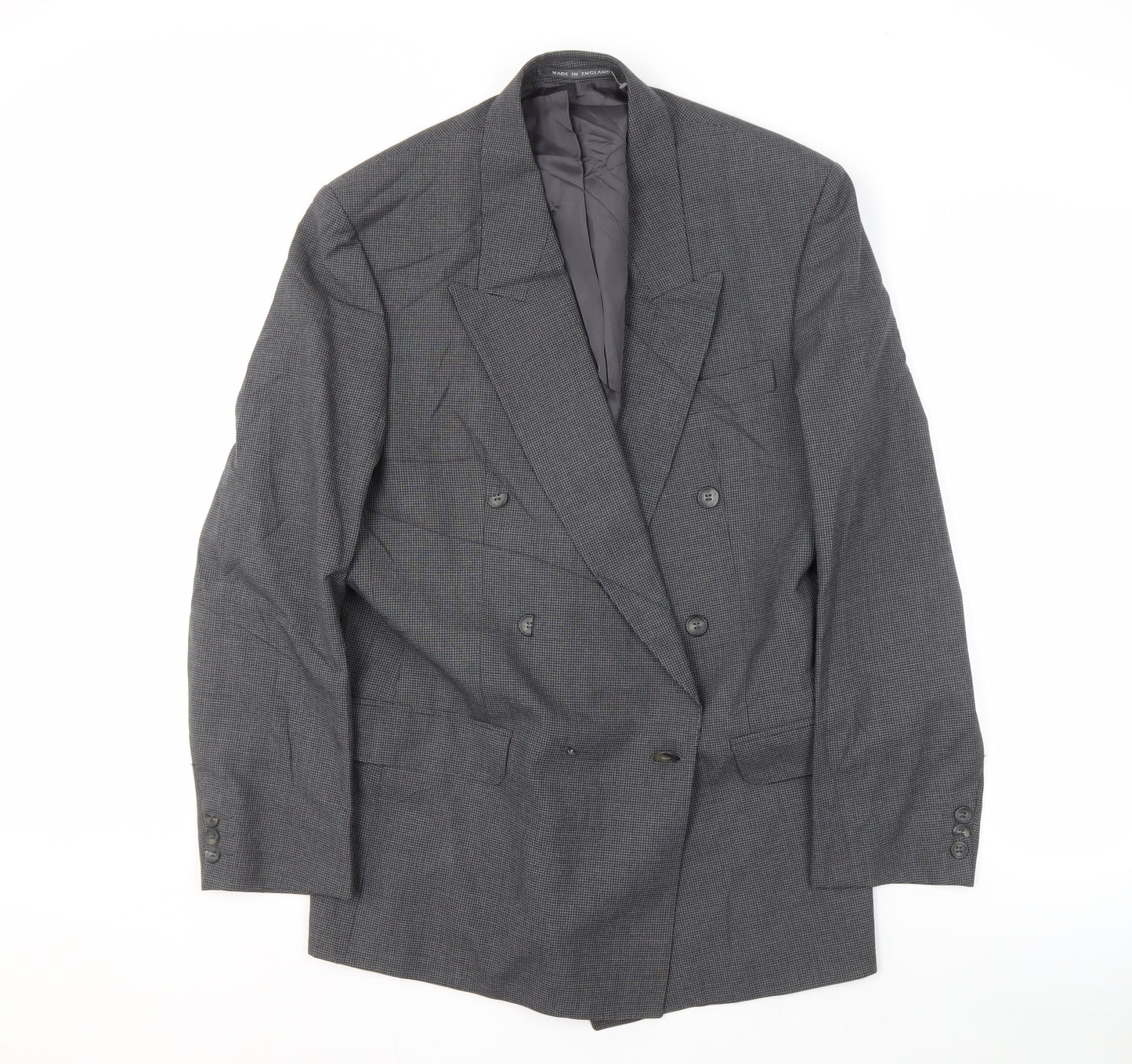 Pinstripe Men's Grey 40 Regular Fit Blazer Jacket