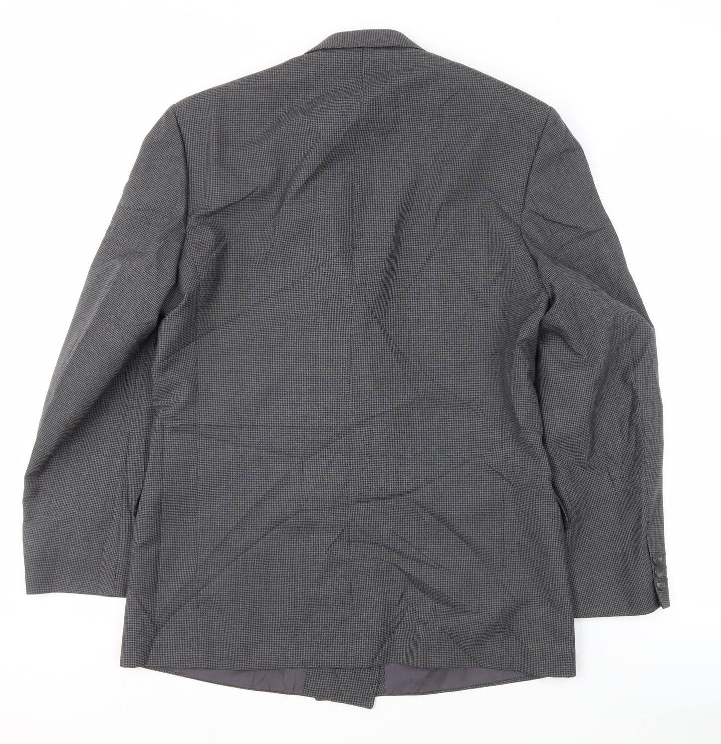Pinstripe Men's Grey 40 Regular Fit Blazer Jacket