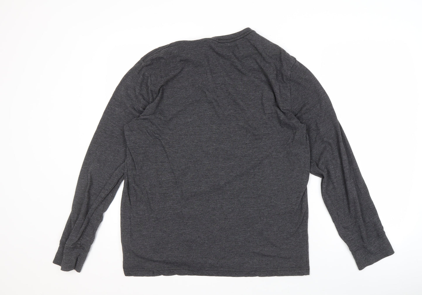 American Eagle Men's Grey Long Sleeve T-Shirt, L