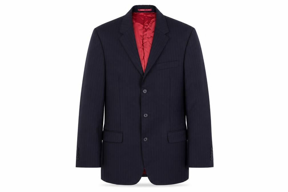 Next Men's Blue Striped Suit Jacket, Size 38, Formal Style