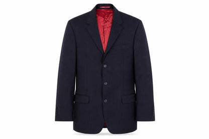 Next Men's Blue Striped Suit Jacket, Size 38, Formal Style