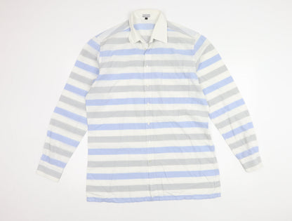 Jacques Womens Britt Multicoloured Striped Button-Up Shirt