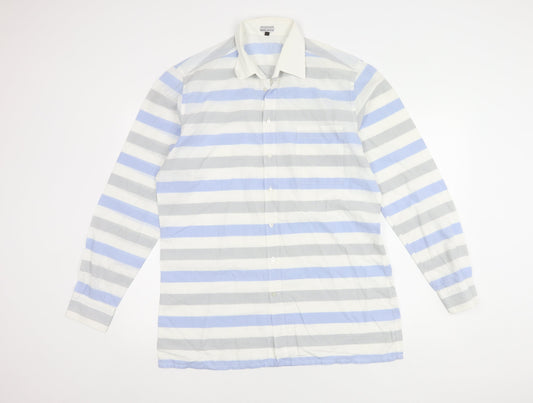 Jacques Britt Unisex Multicoloured Striped Button-Up Shirt