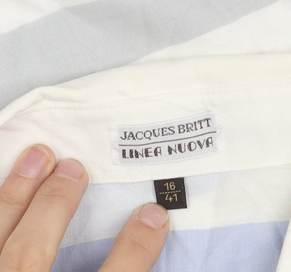 Jacques Womens Britt Multicoloured Striped Button-Up Shirt